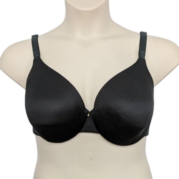 Cacique Bra Size 46DD Invisible Backsmoother Full Coverage Black Lane Bryant - Picture 2 of 8